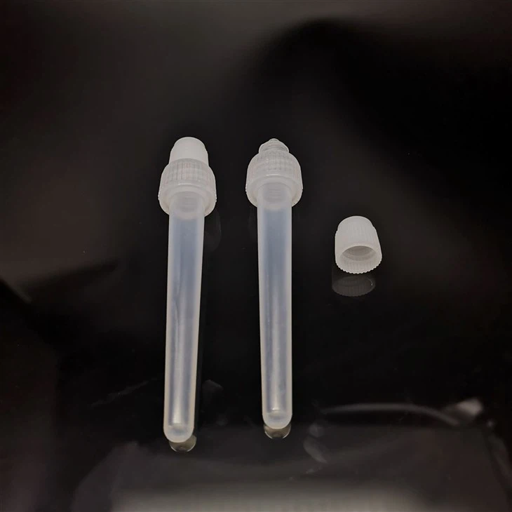 plastic vials with hinged caps